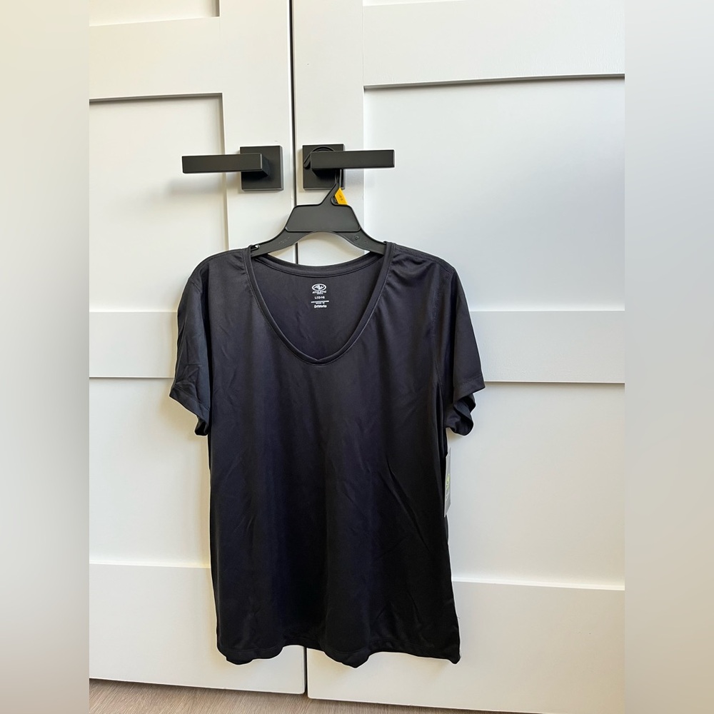 Women's Black V-Neck Top
